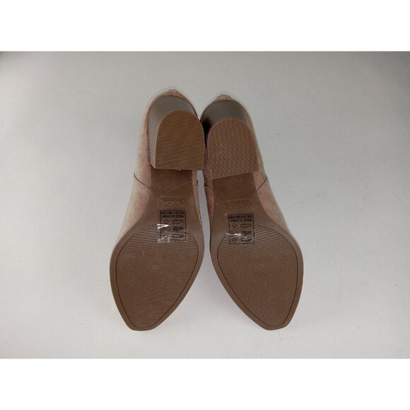 Qupid Women's Sand Beige 3" heels pump Zipper Up Ankle Boots size 10 - Picture 6 of 10